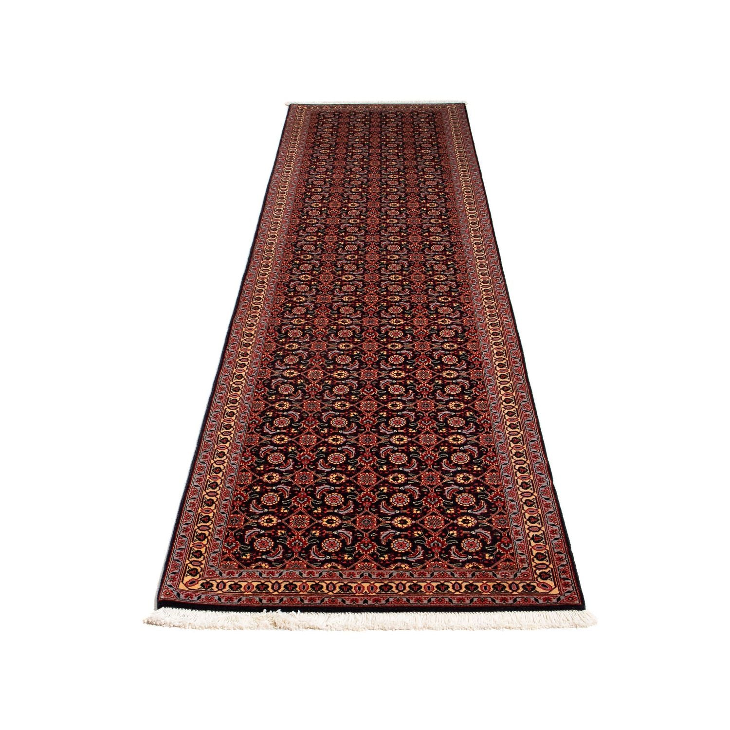 Alfombra de pasillo Alfombra persa - Tabriz - 293 x 74 cm - marrón