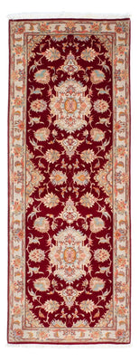 Alfombra de pasillo Alfombra Persa - Tabriz - Real - 208 x 80 cm - rojo oscuro