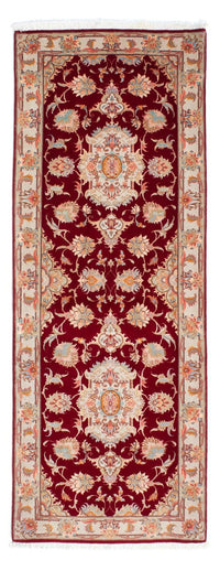 Alfombra de pasillo Alfombra Persa - Tabriz - Real - 208 x 80 cm - rojo oscuro