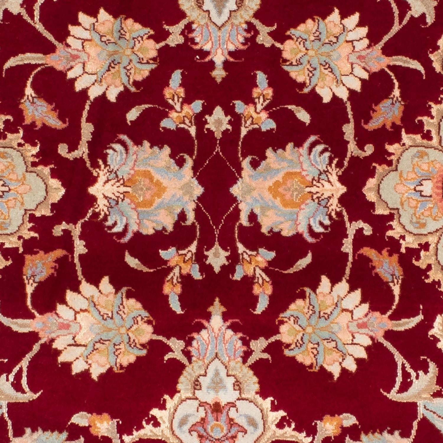 Alfombra de pasillo Alfombra Persa - Tabriz - Real - 208 x 80 cm - rojo oscuro