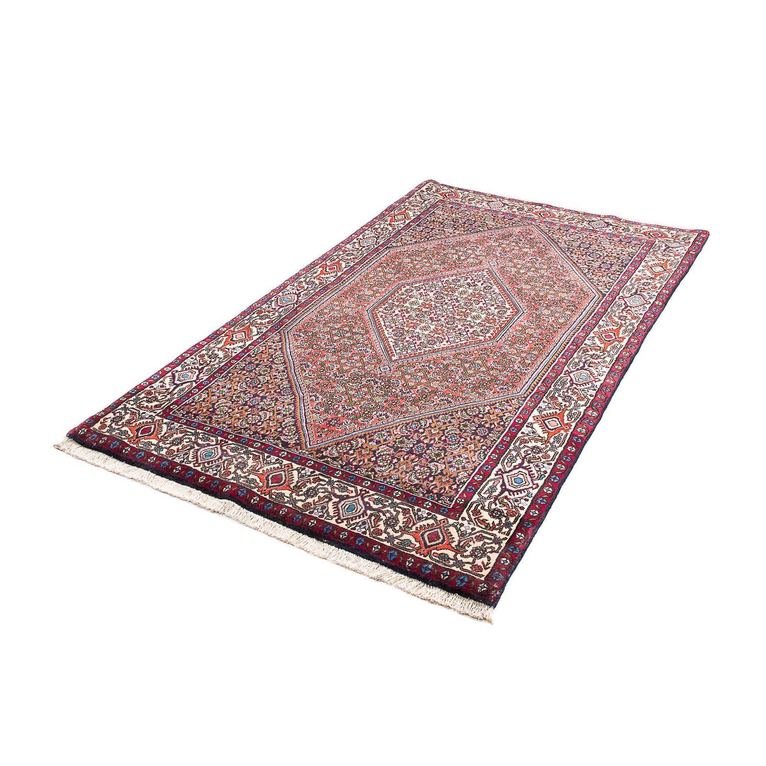 Alfombra persa - Bidjar - 190 x 108 cm - rojo claro
