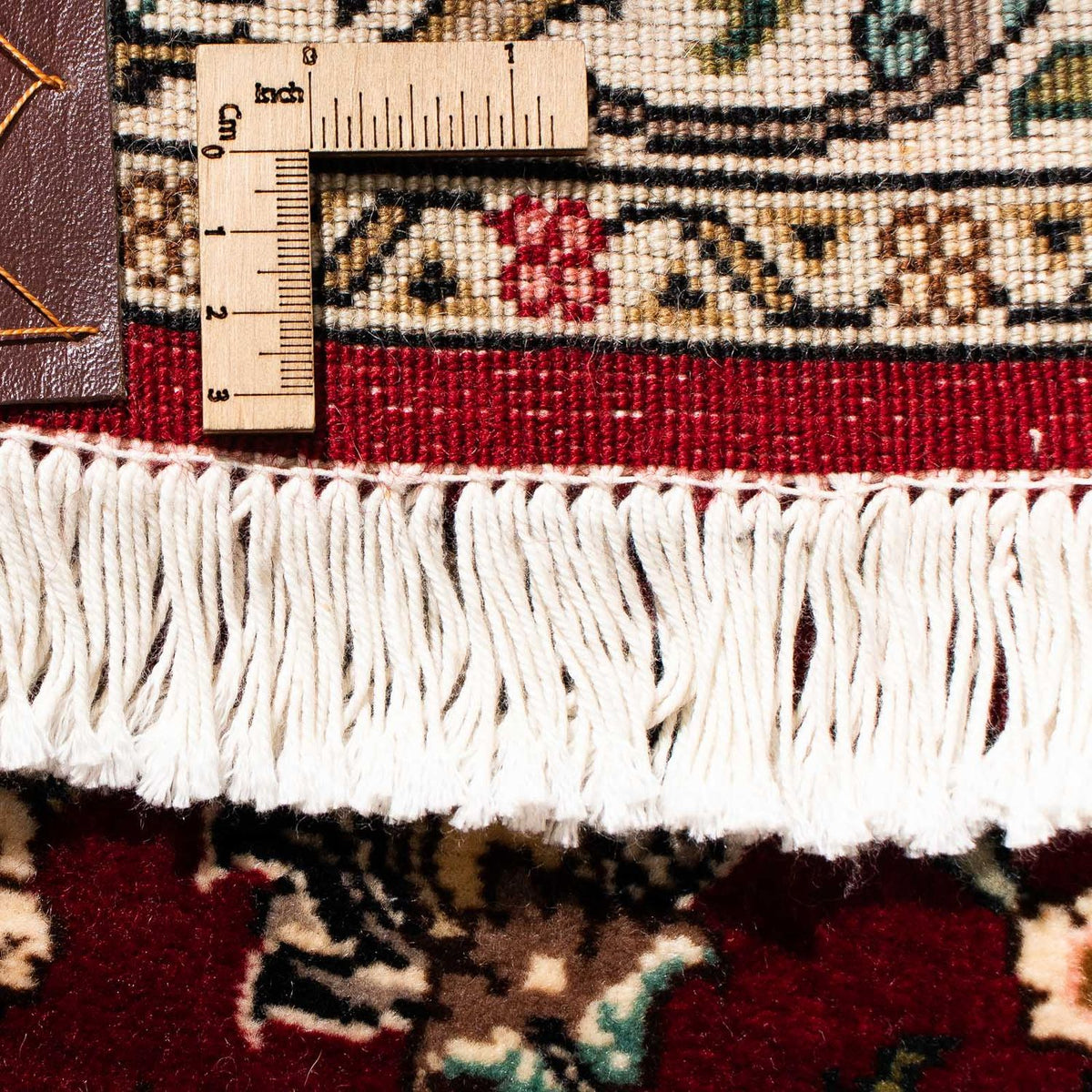 Alfombra de pasillo Alfombra Persa - Tabriz - Real - 312 x 77 cm - rojo oscuro