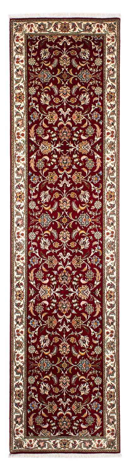 Alfombra de pasillo Alfombra Persa - Tabriz - Real - 322 x 85 cm - rojo oscuro