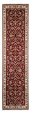 Alfombra de pasillo Alfombra Persa - Tabriz - Real - 322 x 85 cm - rojo oscuro