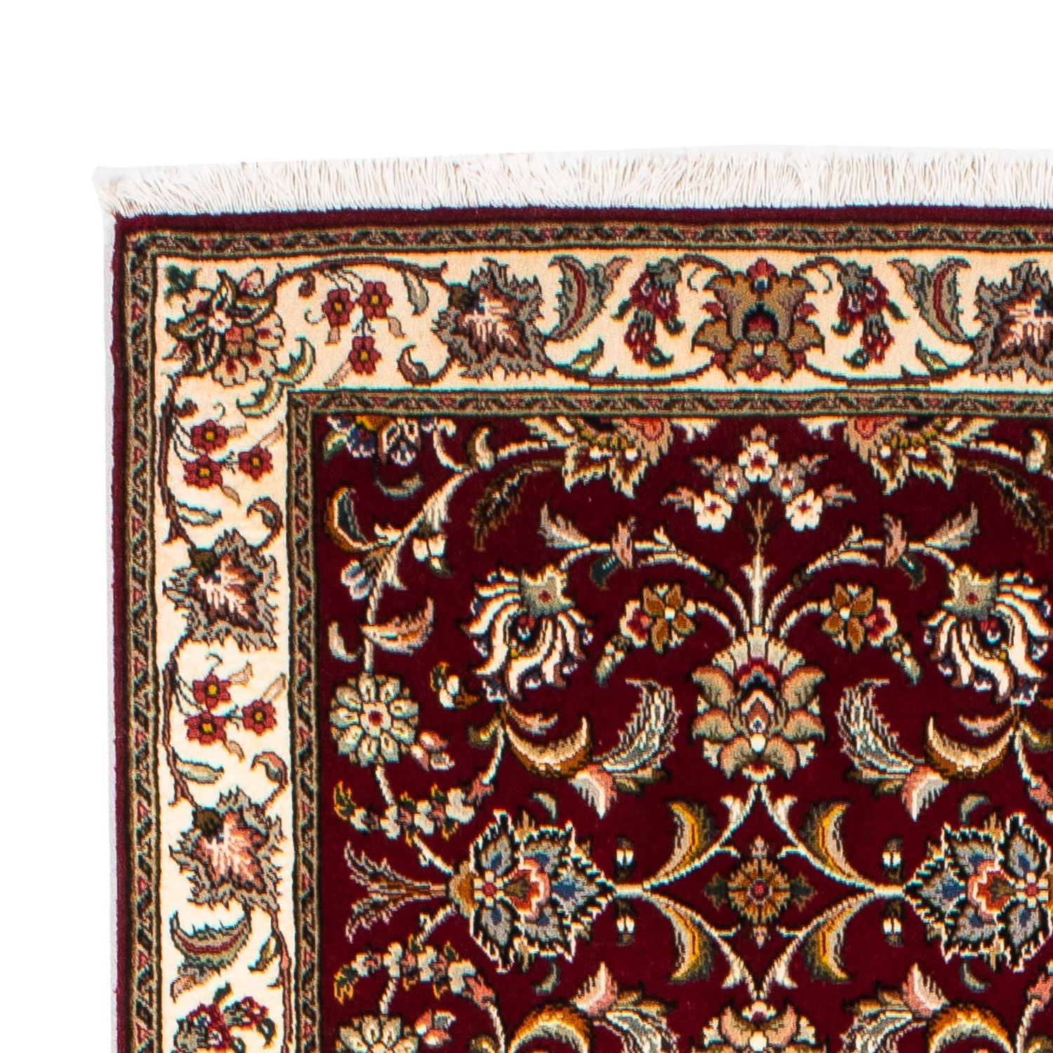 Alfombra de pasillo Alfombra Persa - Tabriz - Real - 322 x 85 cm - rojo oscuro