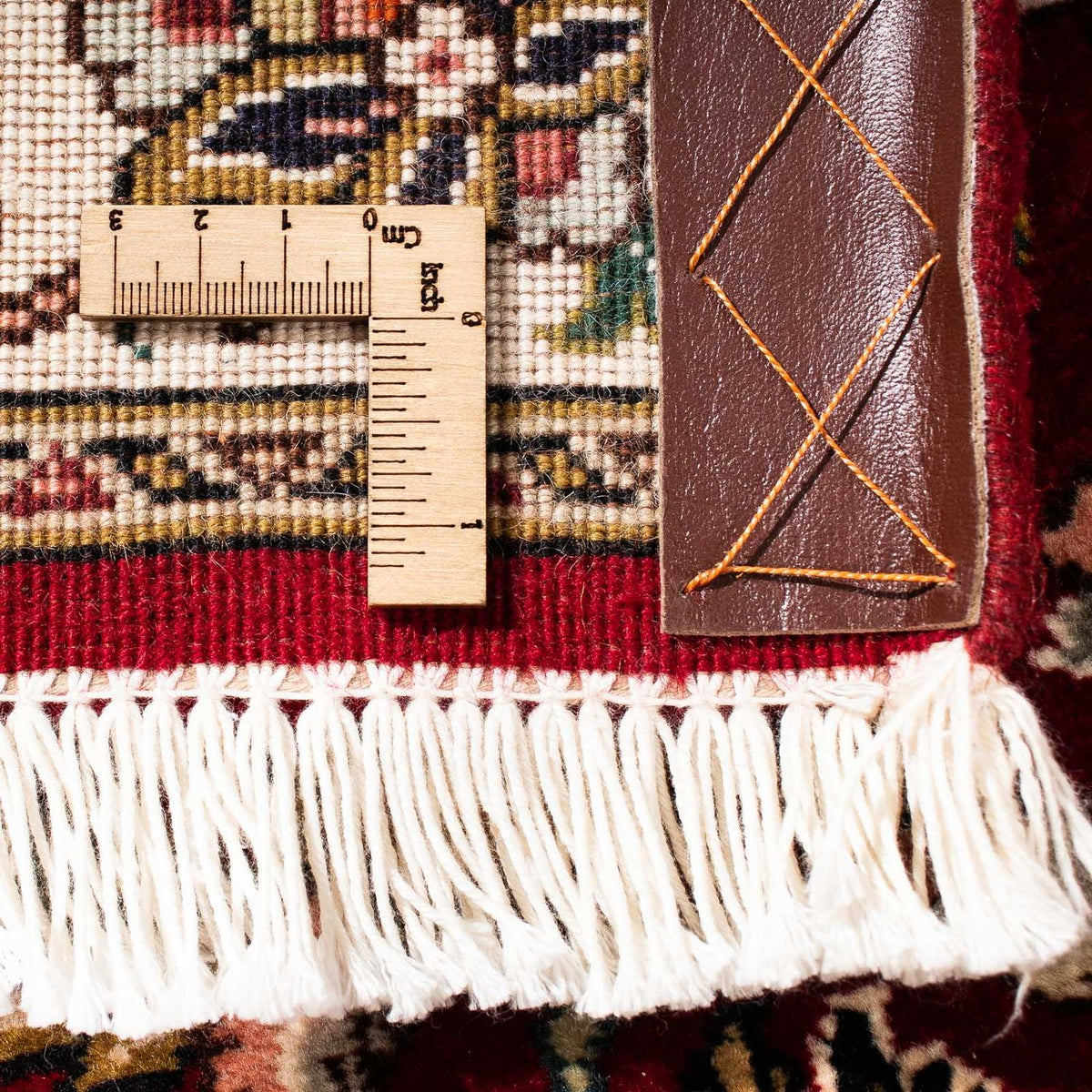 Alfombra de pasillo Alfombra Persa - Tabriz - Real - 322 x 85 cm - rojo oscuro