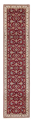Alfombra de pasillo Alfombra Persa - Tabriz - Real - 390 x 87 cm - rojo oscuro