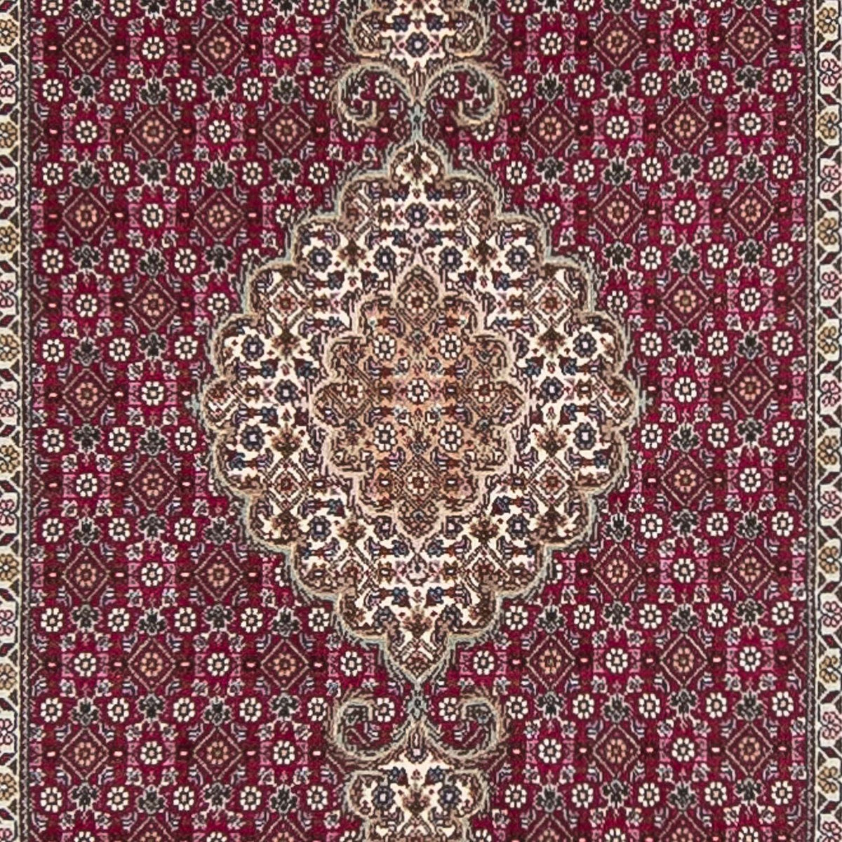 Alfombra de pasillo Alfombra persa - Tabriz - 343 x 82 cm - rojo oscuro
