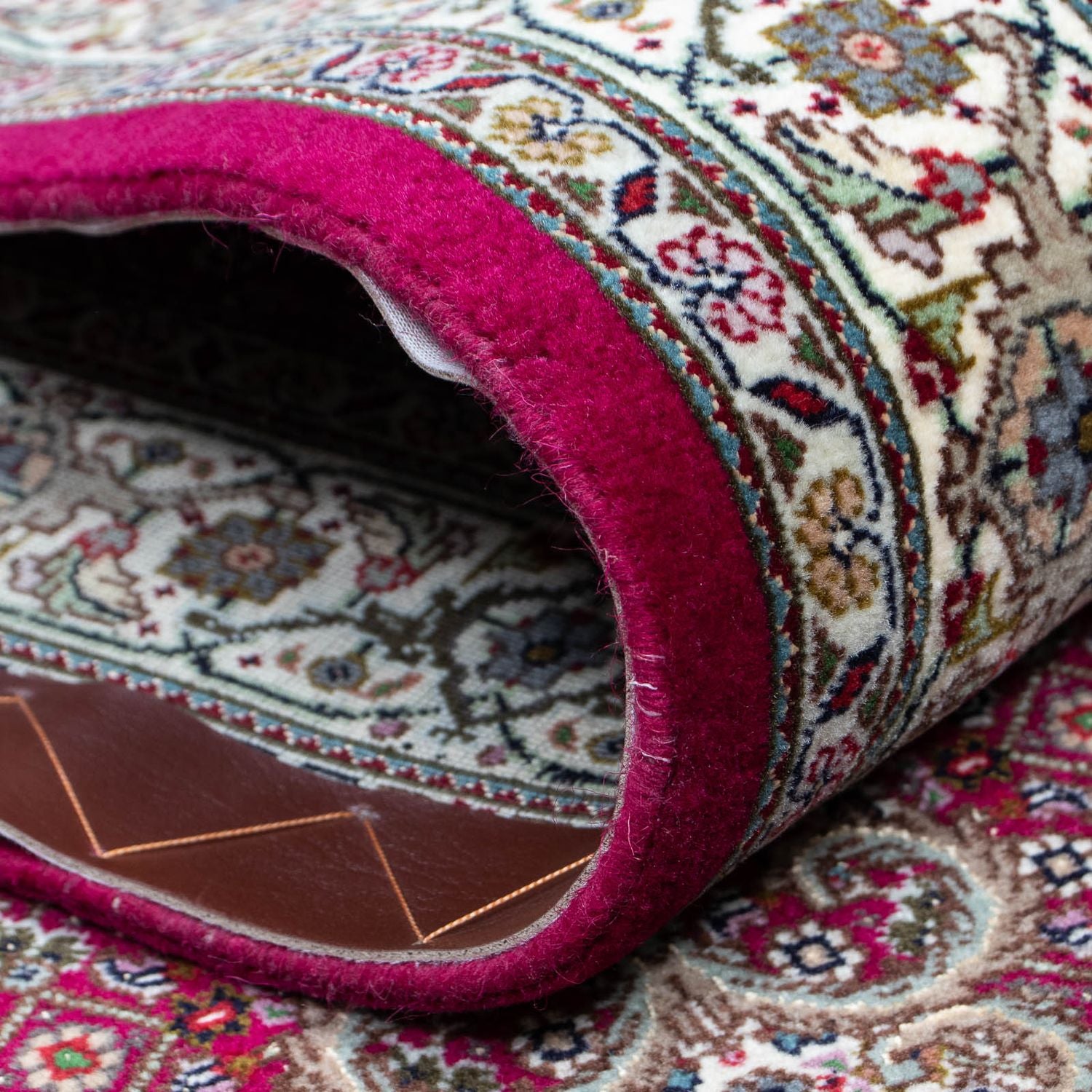 Alfombra de pasillo Alfombra persa - Tabriz - 343 x 82 cm - rojo oscuro