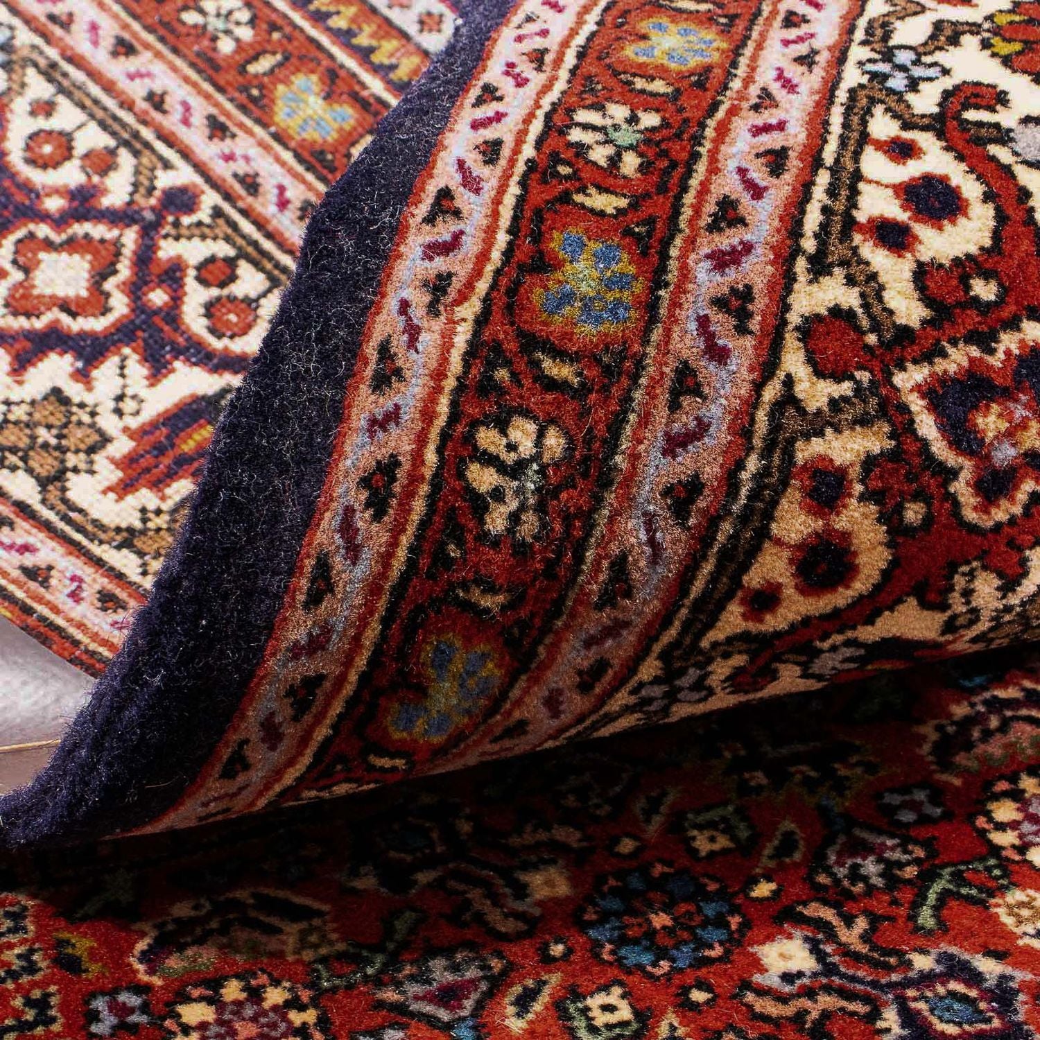 Alfombra persa - Bidjar - 168 x 108 cm - azul oscuro