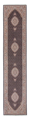 Alfombra de pasillo Alfombra Persa - Tabriz - Real - 391 x 82 cm - azul oscuro