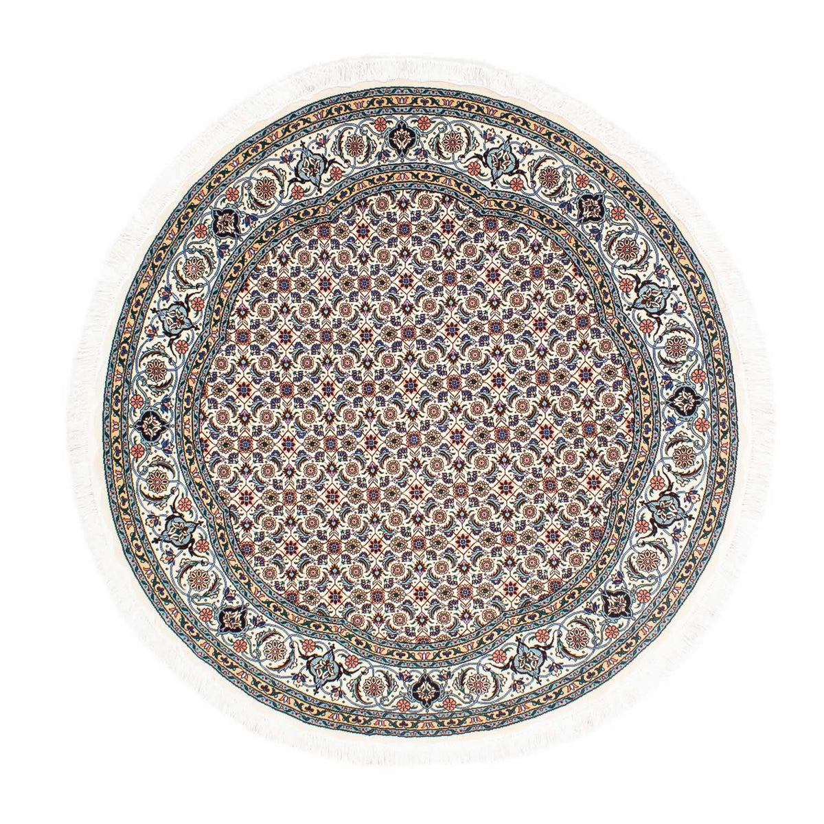 Alfombra Persa - Tabriz - Real redondo  - 150 x 150 cm - beige