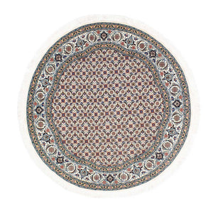 Alfombra Persa - Tabriz - Real redondo  - 150 x 150 cm - beige