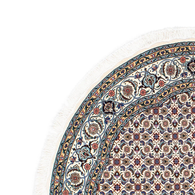 Alfombra Persa - Tabriz - Real redondo  - 150 x 150 cm - beige