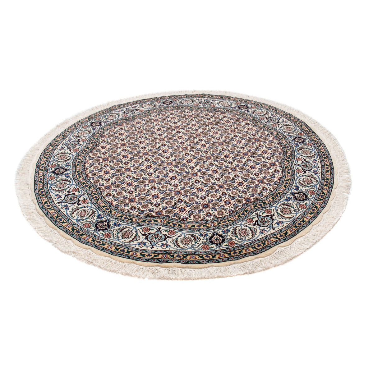 Alfombra Persa - Tabriz - Real redondo  - 150 x 150 cm - beige