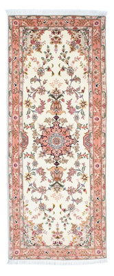 Alfombra de pasillo Alfombra Persa - Tabriz - Real - 212 x 82 cm - beige
