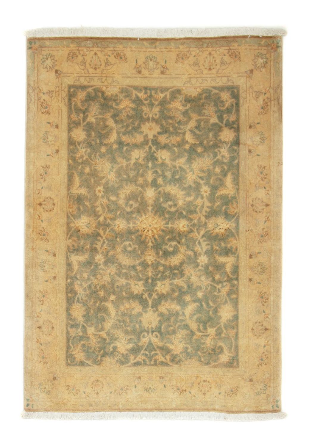 Alfombra Persa - Tabriz - Real - 144 x 99 cm - verde