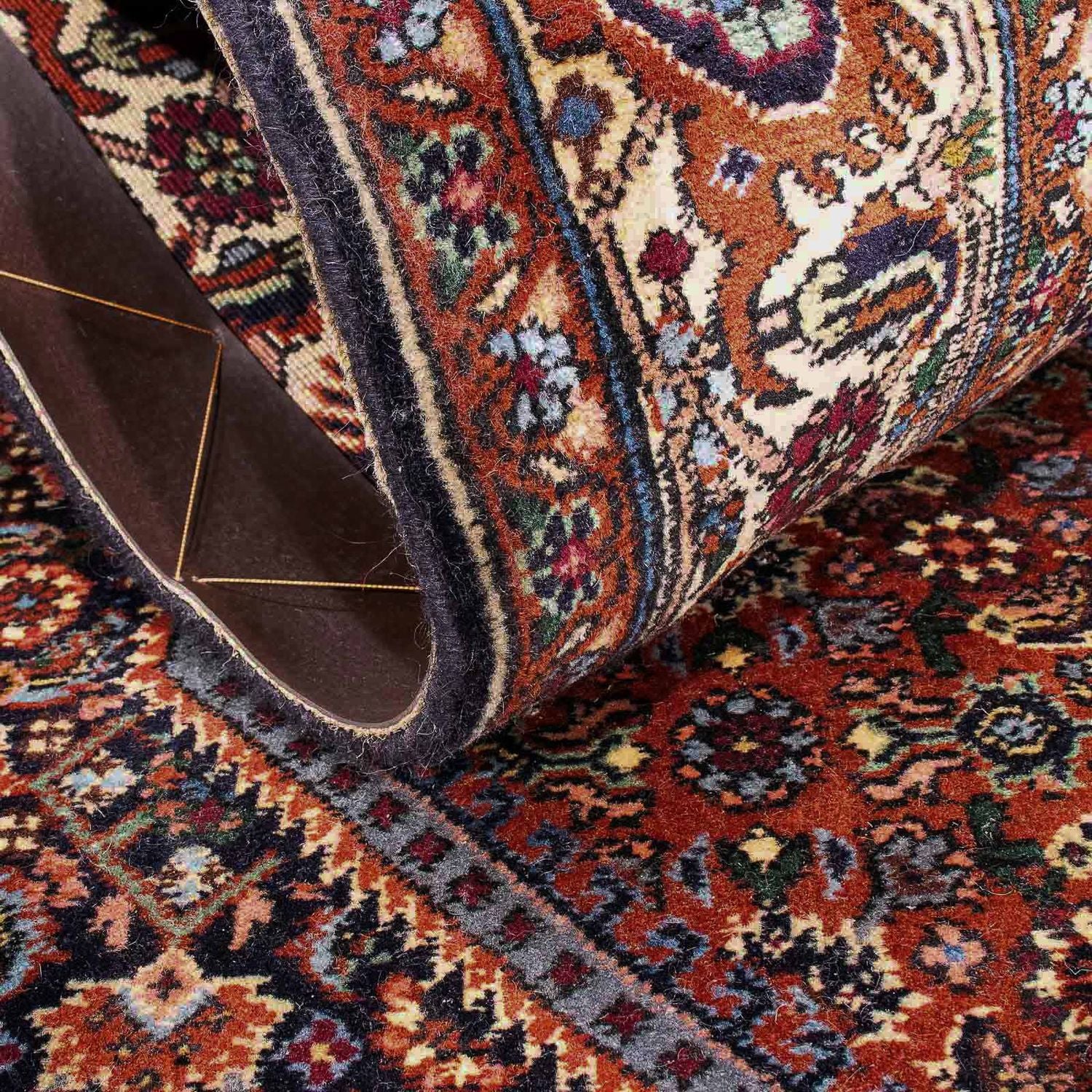 Alfombra persa - Bidjar - 153 x 105 cm - azul oscuro