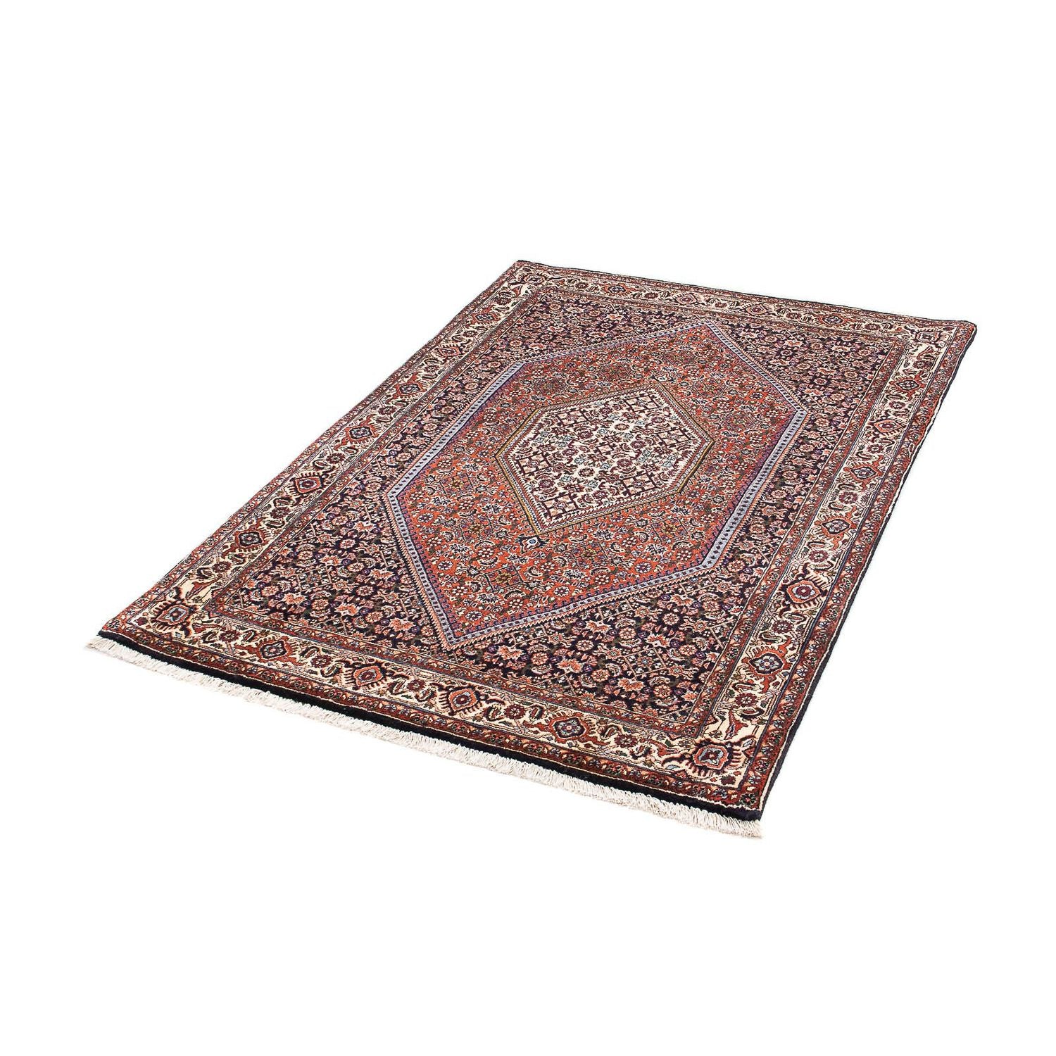 Alfombra persa - Bidjar - 153 x 105 cm - azul oscuro