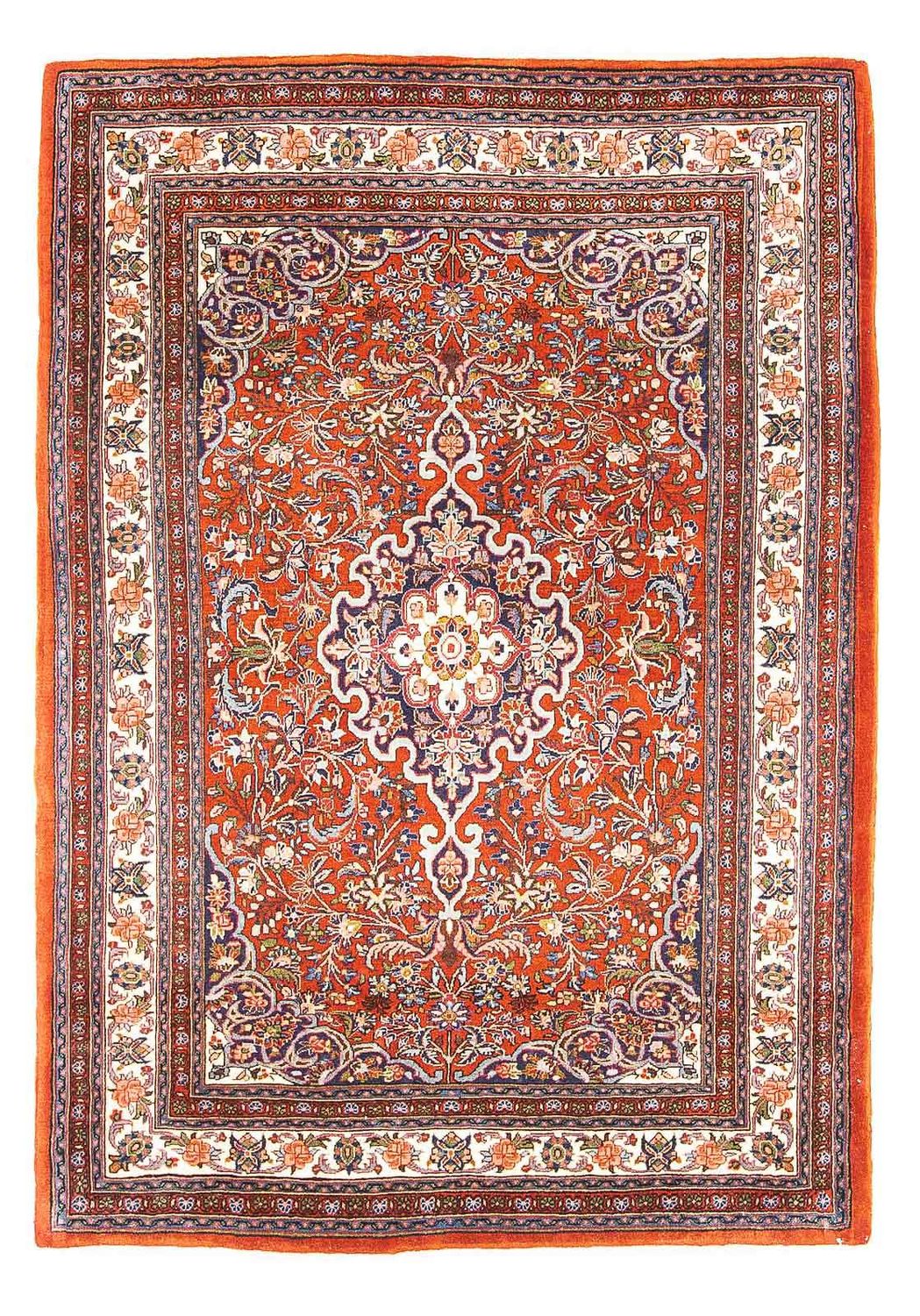 Alfombra persa - Bidjar - 152 x 110 cm - rojo