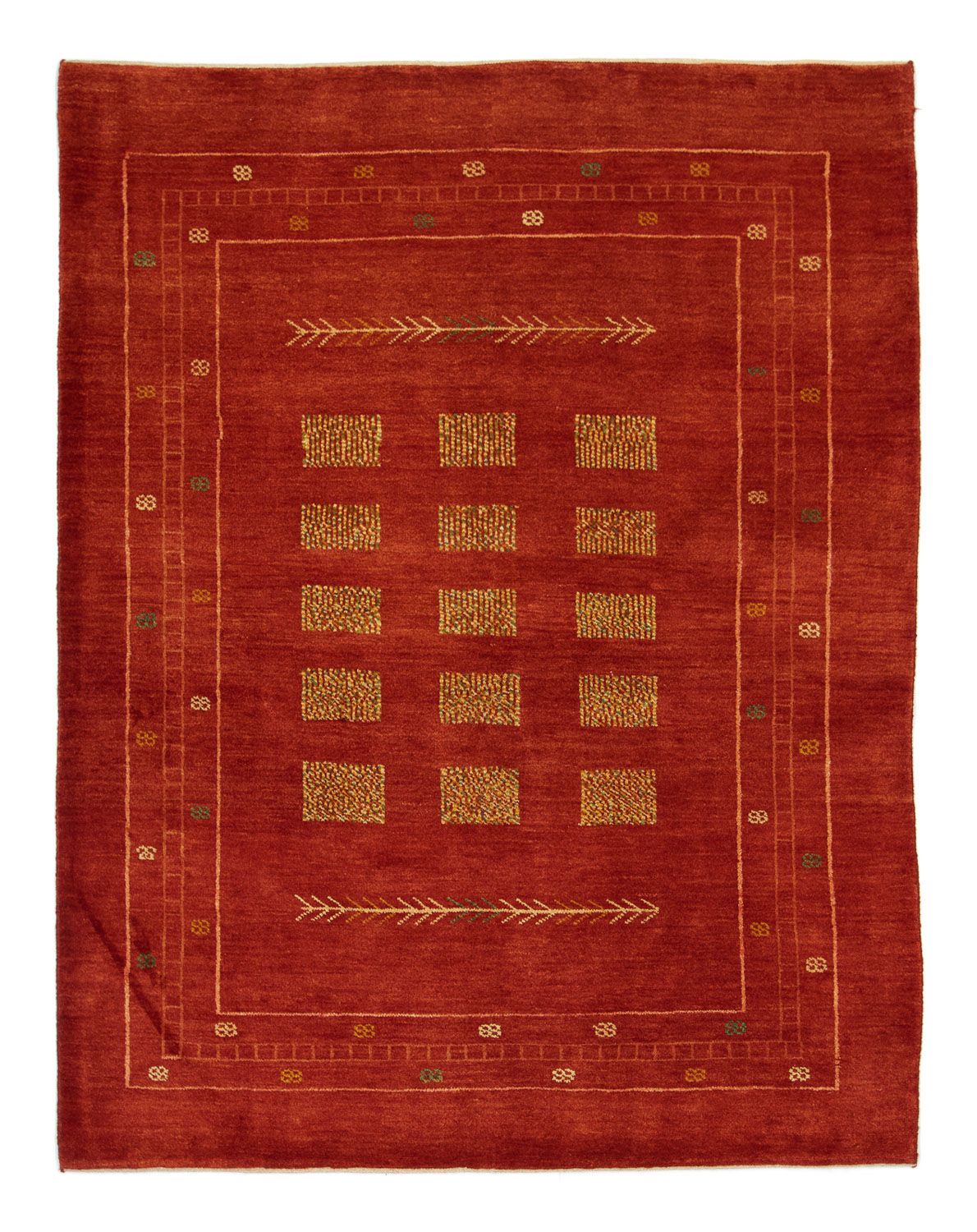 Alfombra Gabbeh - Persa - 193 x 149 cm - rojo