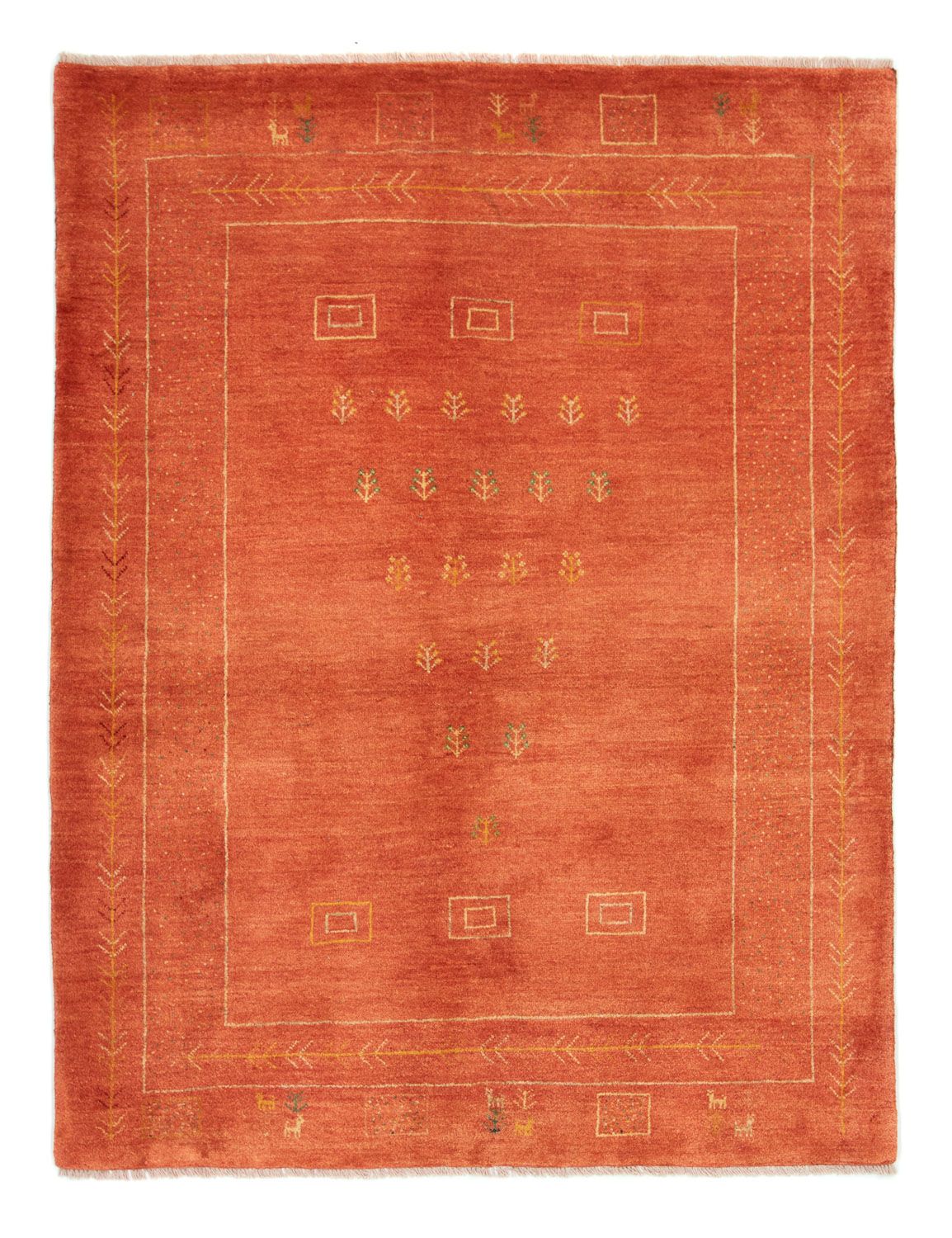 Alfombra Gabbeh - Persa - 202 x 151 cm - óxido