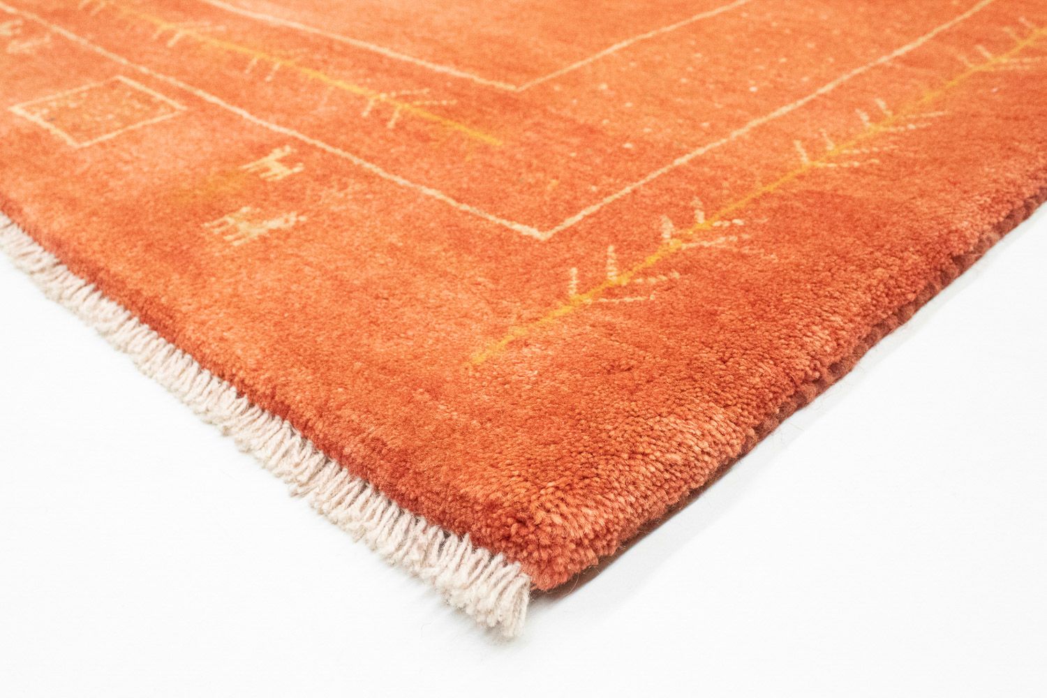 Alfombra Gabbeh - Persa - 202 x 151 cm - óxido