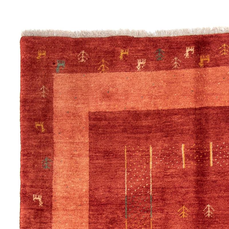Alfombra Gabbeh - Persa - 229 x 173 cm - rojo oscuro