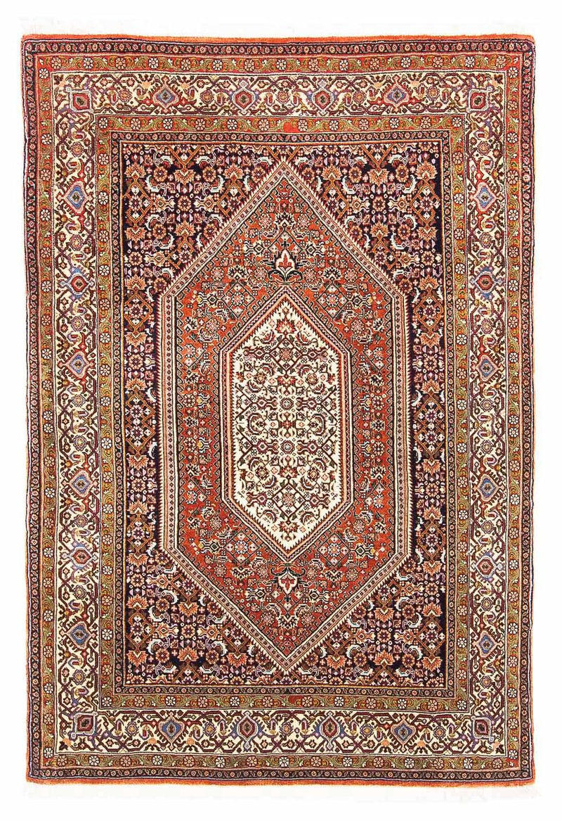 Alfombra persa - Bidjar - 153 x 108 cm - rojo claro