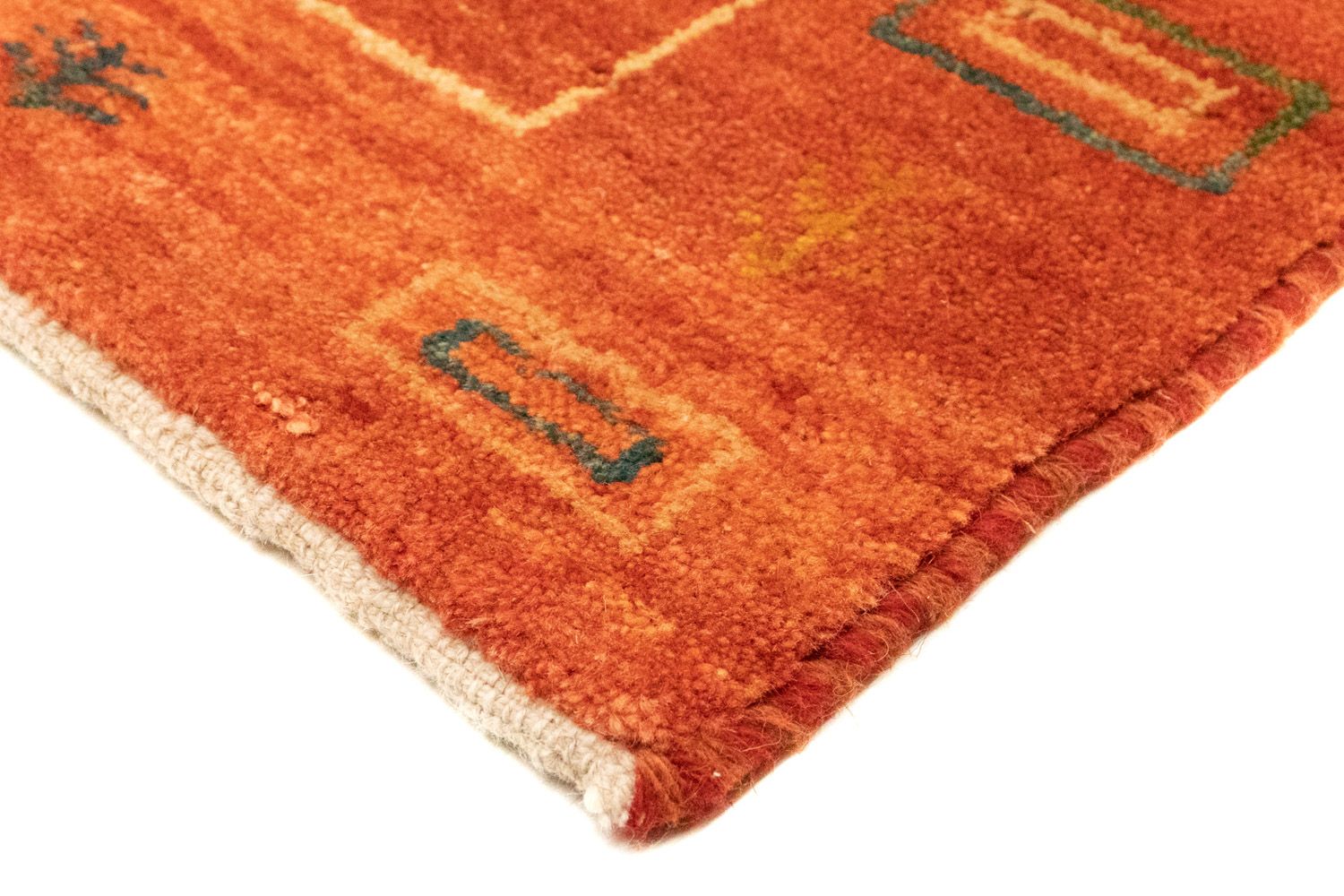 Alfombra Gabbeh - Persa - 146 x 68 cm - óxido