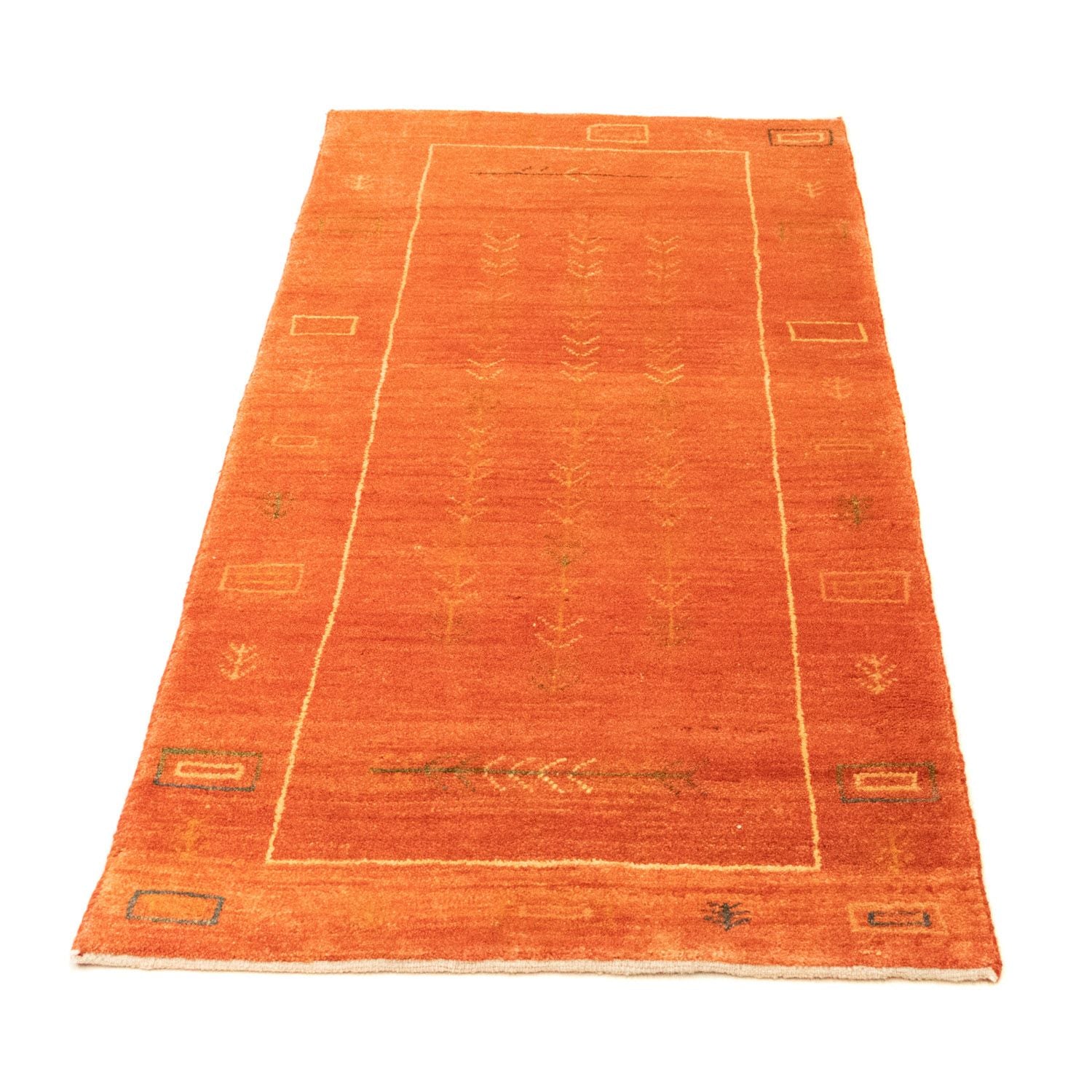Alfombra Gabbeh - Persa - 146 x 68 cm - óxido