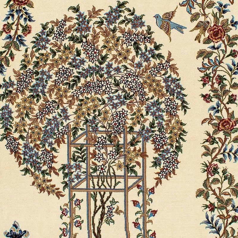 Alfombra persa - Ghom - 205 x 135 cm - beige