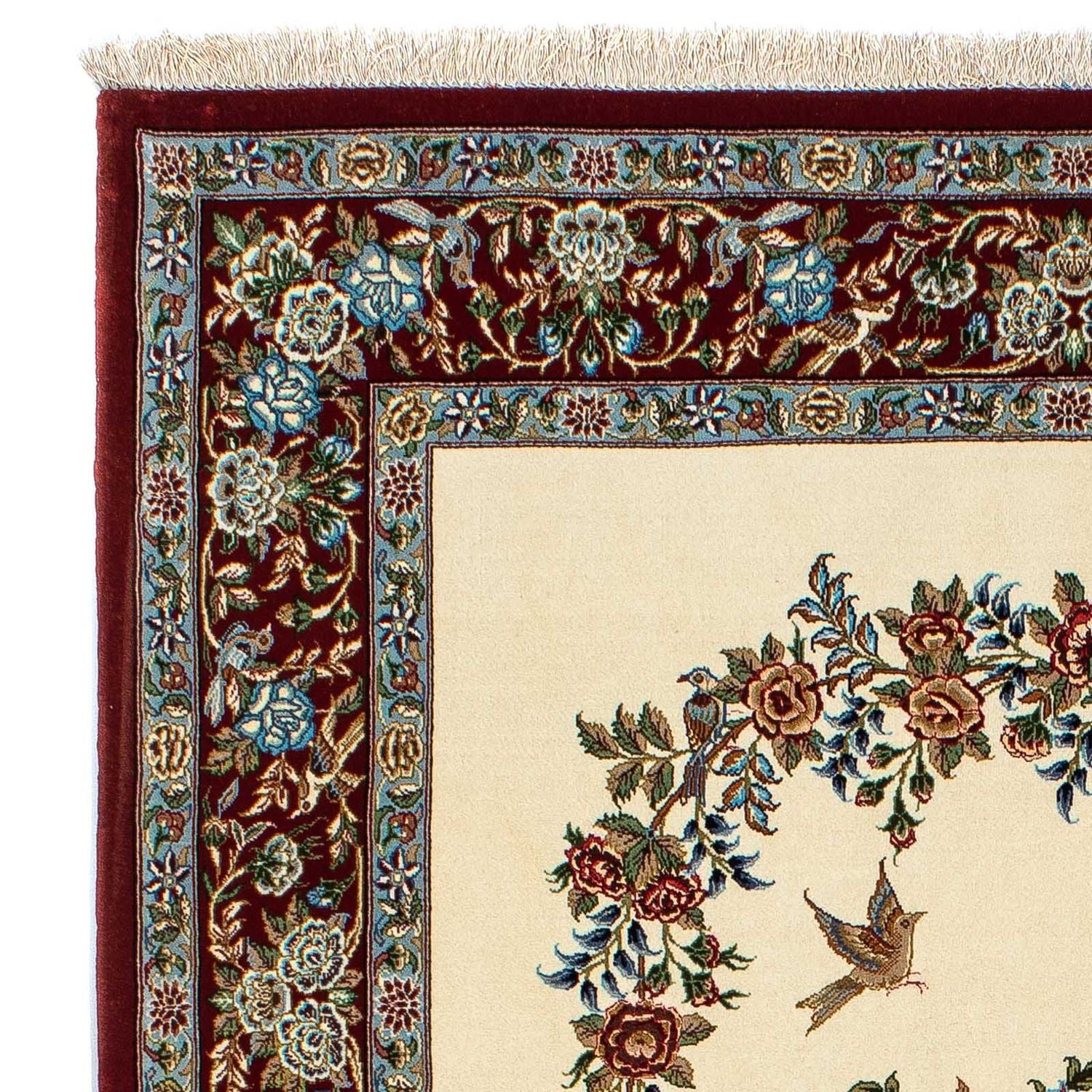 Alfombra persa - Ghom - 205 x 135 cm - beige