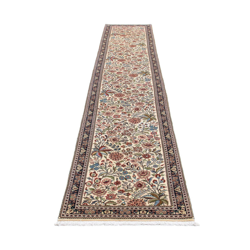 Alfombra de pasillo Alfombra persa - Ghom - 400 x 70 cm - beige