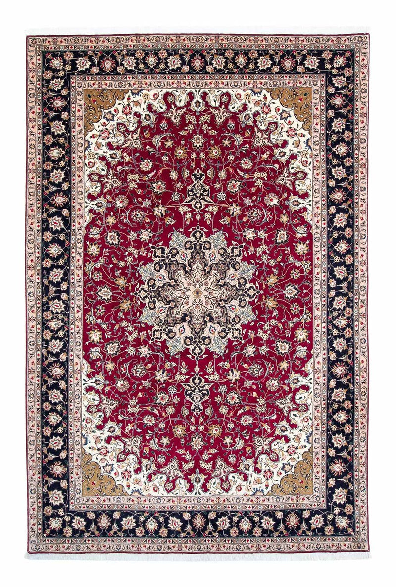 Alfombra Persa - Tabriz - Real - 308 x 203 cm - rojo oscuro
