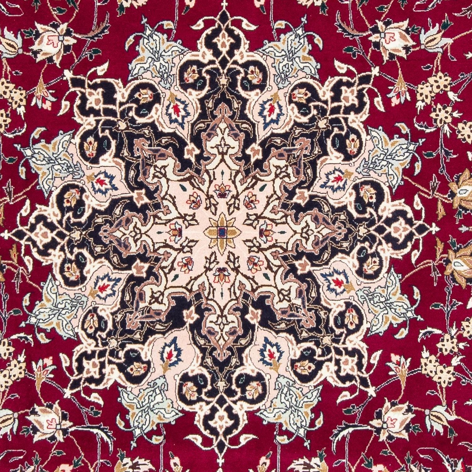 Alfombra Persa - Tabriz - Real - 308 x 203 cm - rojo oscuro