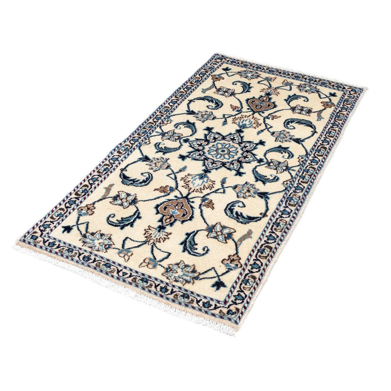 Alfombra persa - Nain - 135 x 67 cm - beige