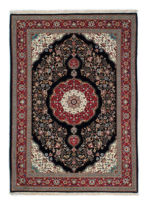 Alfombra persa - Ghom - 210 x 140 cm - azul oscuro