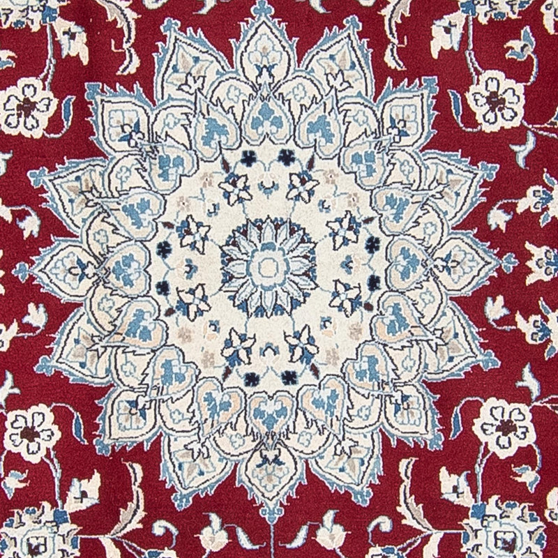 Alfombra persa - Nain redondo  - 247 x 247 cm - rojo oscuro