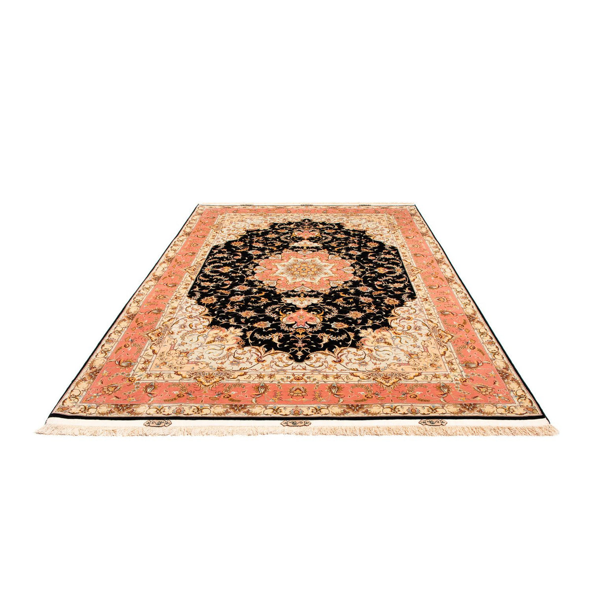 Alfombra persa - Tabriz - 297 x 198 cm - azul oscuro