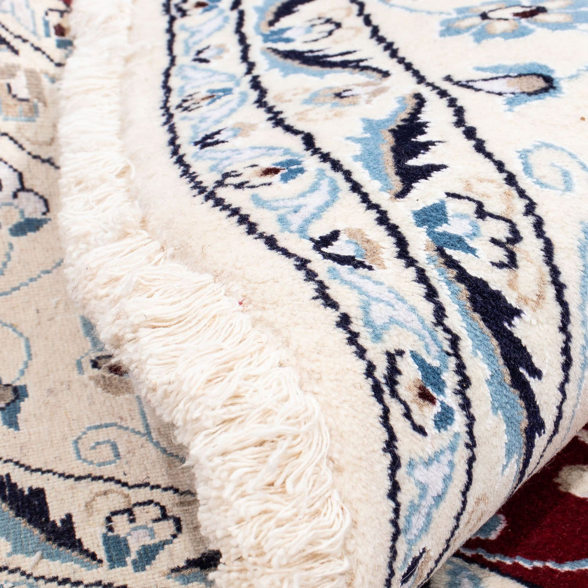 Alfombra persa - Nain redondo  - 250 x 250 cm - rojo oscuro