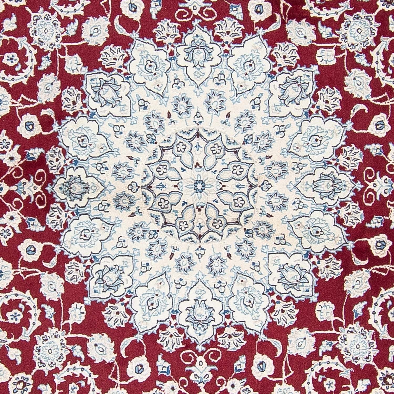 Alfombra persa - Nain redondo  - 300 x 300 cm - rojo oscuro