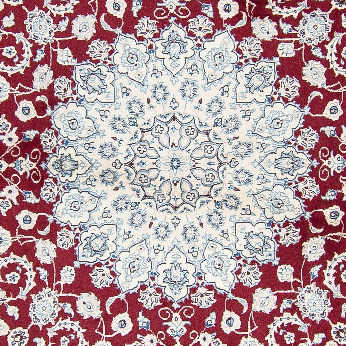Alfombra persa - Nain redondo  - 300 x 300 cm - rojo oscuro