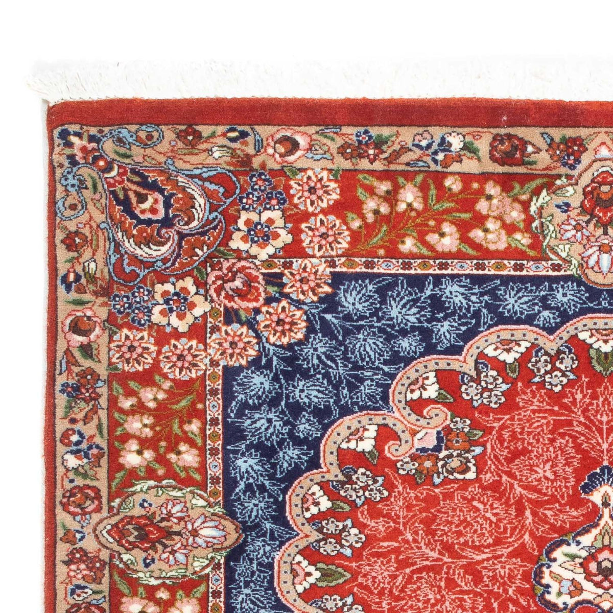 Alfombra persa - Ghom - 111 x 93 cm - óxido