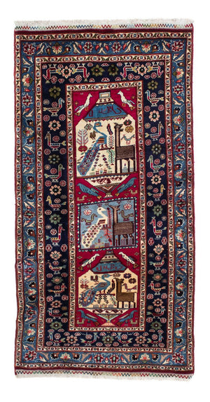 Alfombra de pasillo Alfombra Belutsch - 200 x 107 cm - azul oscuro