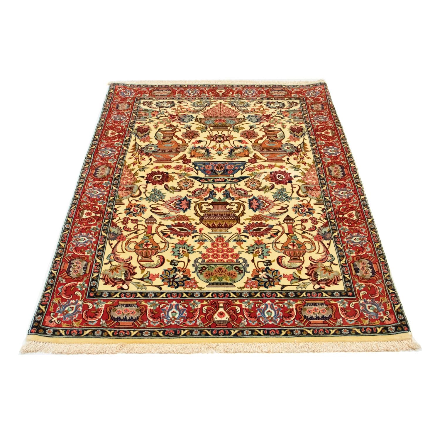 Alfombra persa - Ghom - 170 x 104 cm - beige