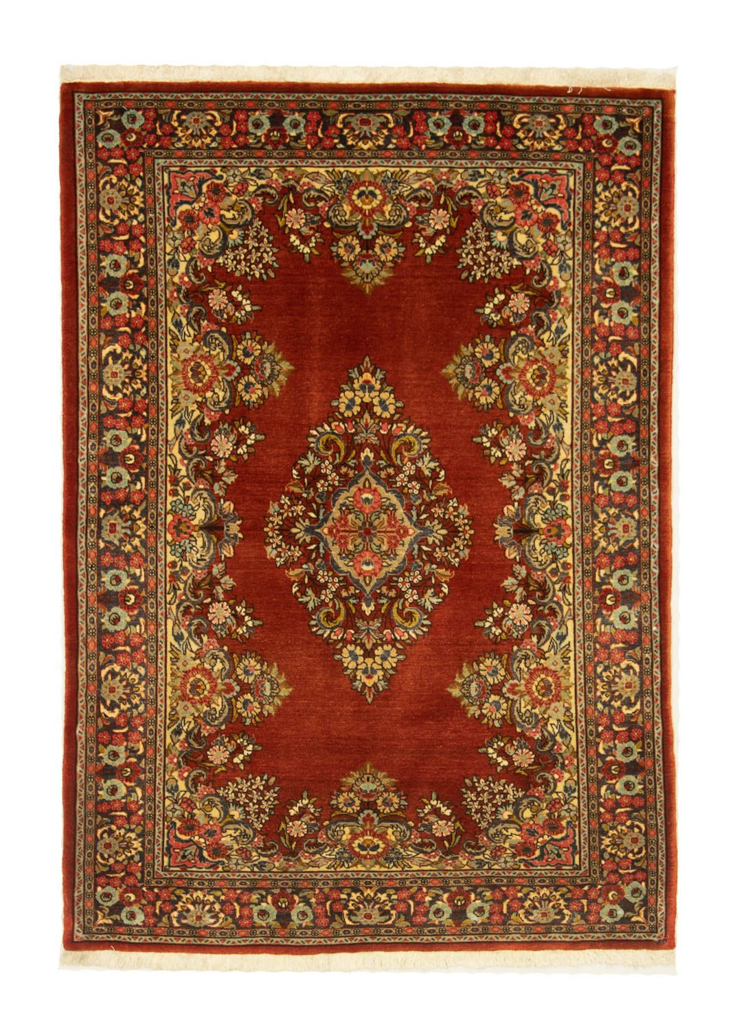 Alfombra persa - Ghom - 144 x 100 cm - óxido
