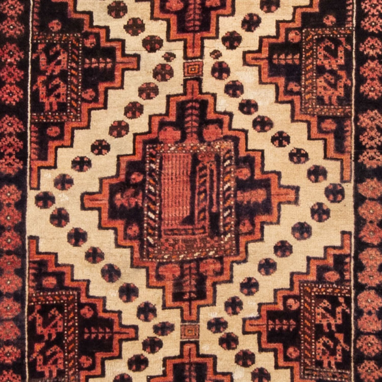 Alfombra de pasillo Alfombra Belutsch - 238 x 100 cm - rojo claro