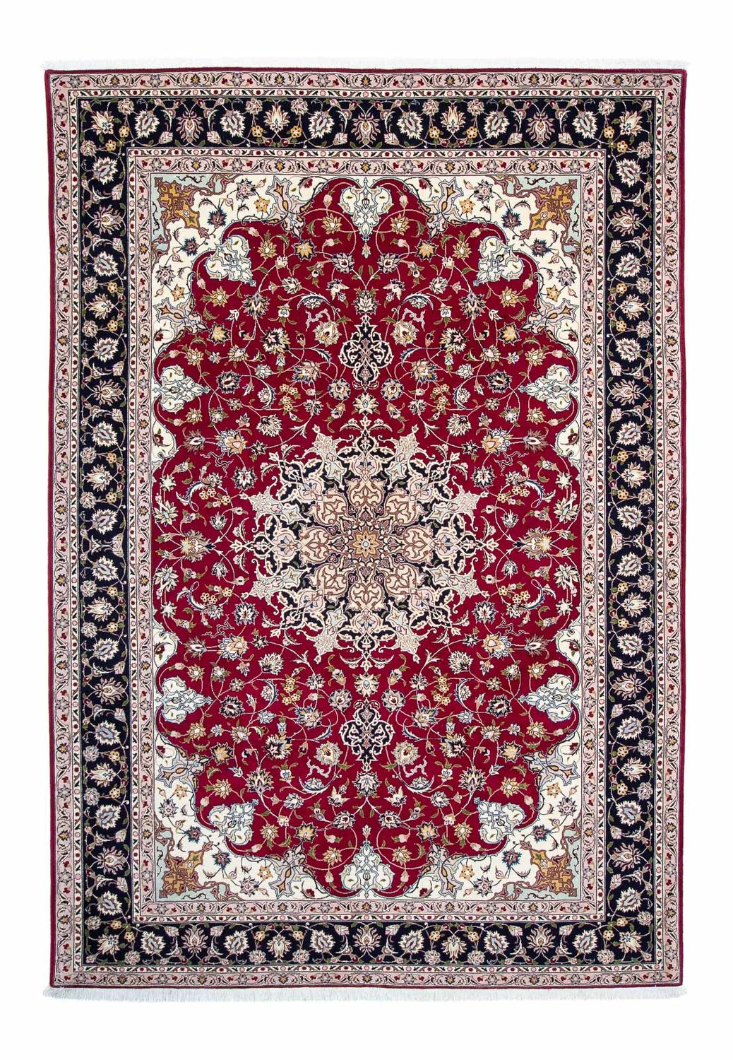 Alfombra Persa - Tabriz - Real - 292 x 204 cm - rojo oscuro