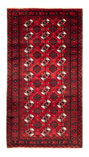 Alfombra de pasillo Alfombra Belutsch - 202 x 110 cm - rojo oscuro